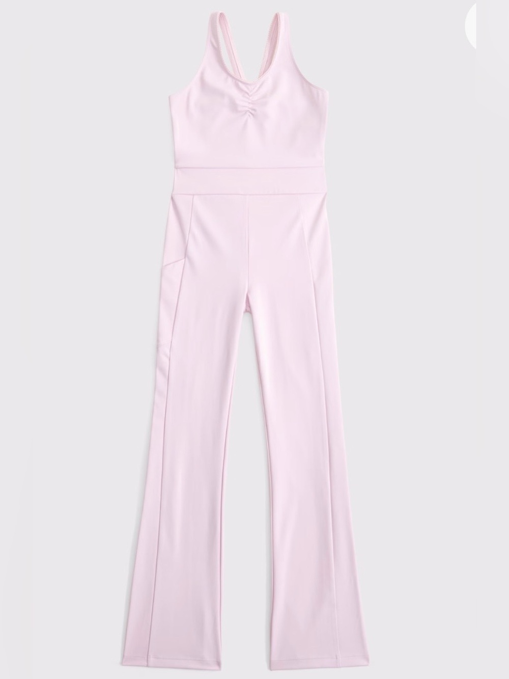 abercrombie kids Light Pink Flared Jumpsuit